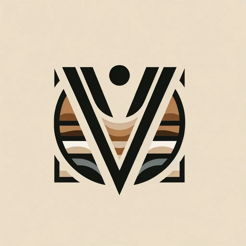 A square with an abstract design in the center.
