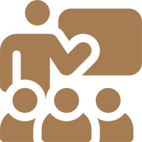 A group of people standing next to each other.