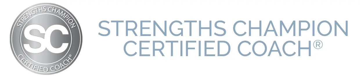 Strengths Champion Certified Coach logo.